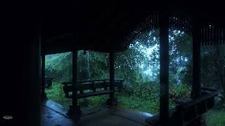 Fall Asleep With Rain And Thunder Sounds On Roof Of Cabin | Help Study, Meditation, Ptsd, Insomnia