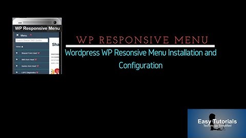 Wordpress WP Resonsive Menu Installation and Configuration