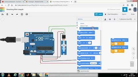 servo motor interface with arduino uno in Tinkercad platform