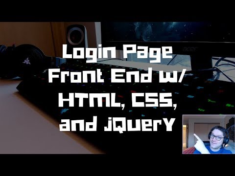 User Login with HTML, CSS, and jQuery