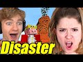 Couple Reacts To 100 Minecraft YouTubers VS Natural Disasters