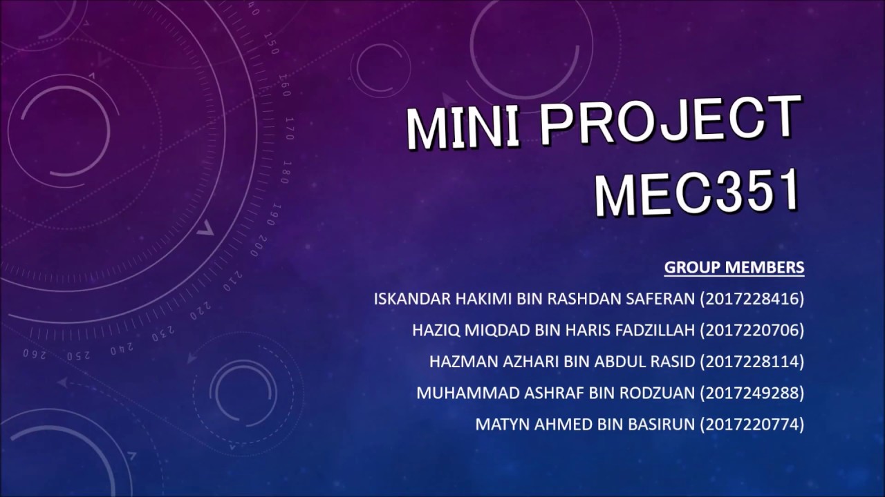 MEC351 Mini Project Presentation - YouTube