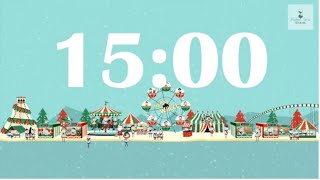 15 Minute Countdown Timer | Winter Town | Christmas Music