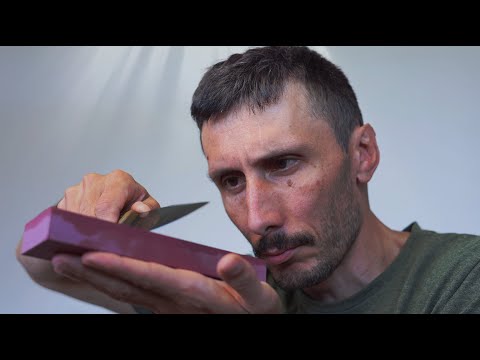 видео: Как выдерживать угол при ручной заточке ножа