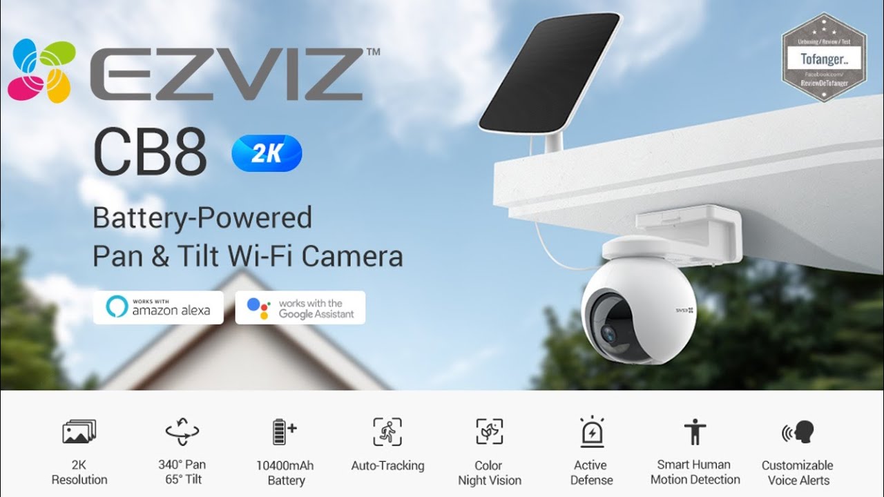 EZVIZ CB8 2K Camera Surveillance WiFi Extérieure…