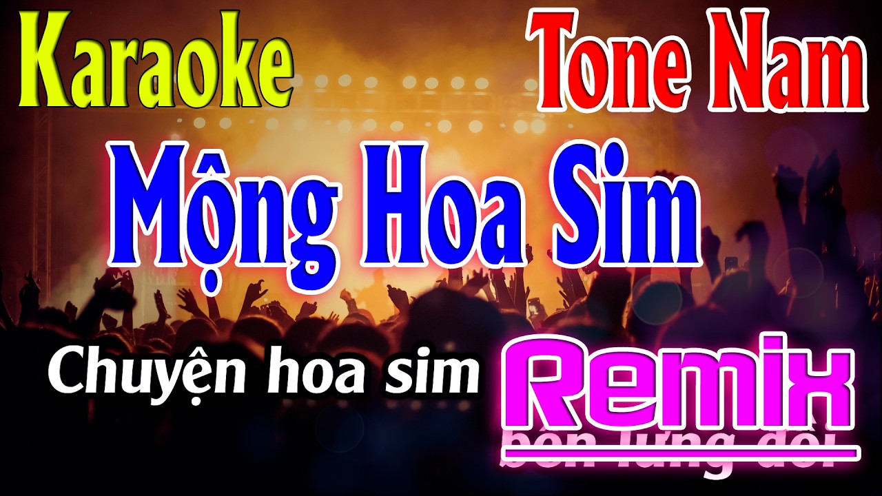 Mộng Hoa Sim ( Remix Chậm ) Karaoke Tone Nam ( Fm ) Beat Hay | Karaoke Lâm Organ 