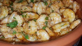 طاجين القمرون او الروبيان بيل بيل طريقة سهلة ولذيذة يحضرفي دقائق/gambas pilpil