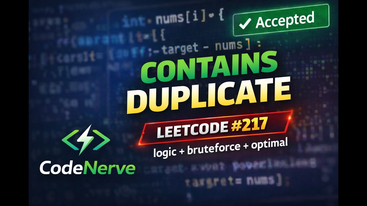 contains duplicate | logic+brute force +optimal | coding interview preparation | Leetcode #217