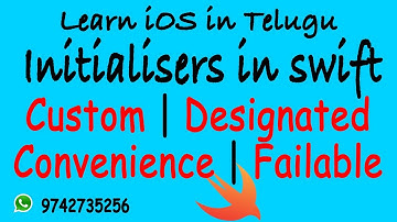 Learn iOS in Telugu- OOPs #Initialisers Practical
