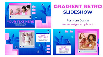 Gradient Retro Slideshow After Effects Templates | Adobe CC | Easy to Use | No Copyright