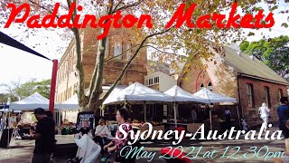Paddington Markets at 12.30pm in May 2021, Sydney-Australia