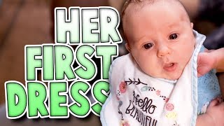 BABY'S FIRST DRESS! | Amazing Little Nugget | Family Baby Vlogs