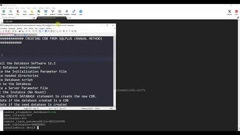 PART 4.1 :  CREATE CDB USING SQLPLUS ( MANUAL METHOD )