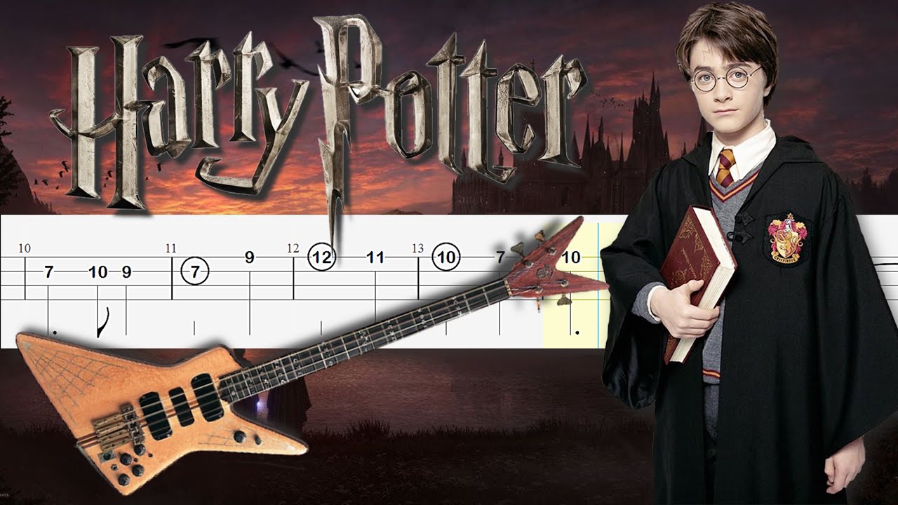 Harry Potter Theme Hedwig S Theme Fingerstyle Bass Tabs By Arkadiy Kolenda Youtube - harry potter earrape roblox id