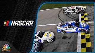 Kyle Larson's thrill of victory, Chris Buescher's agony of defeat at Kansas | Motorsports on NBC