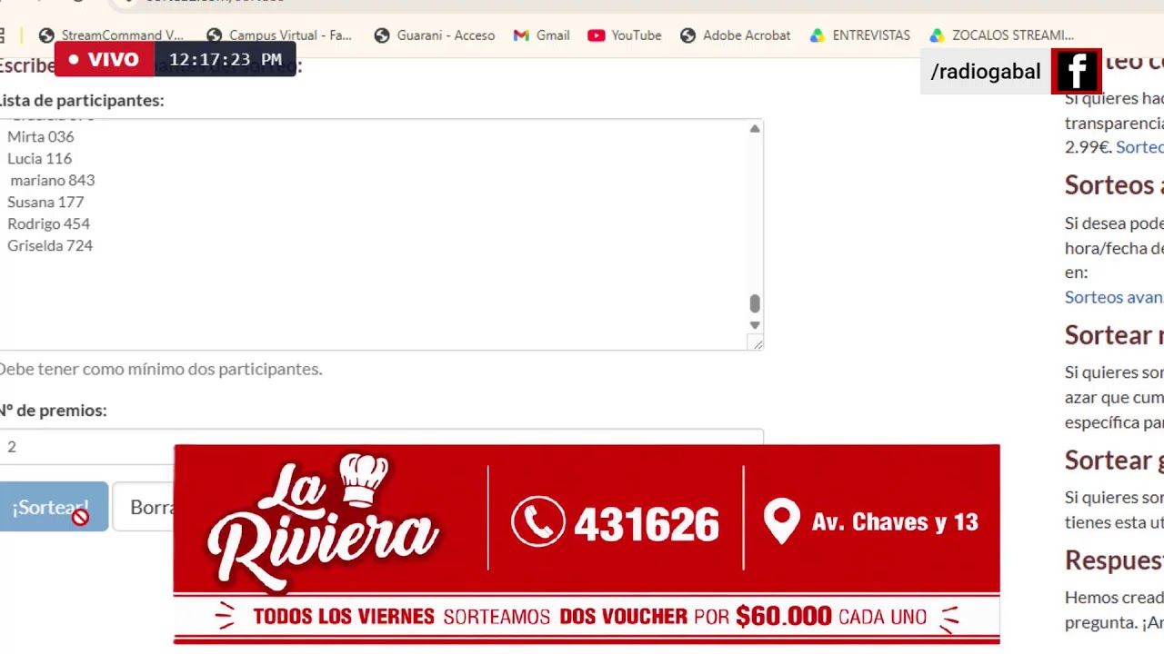🔴[17/07/2026] - RADIO GABAL 104.1 - BALCARCE