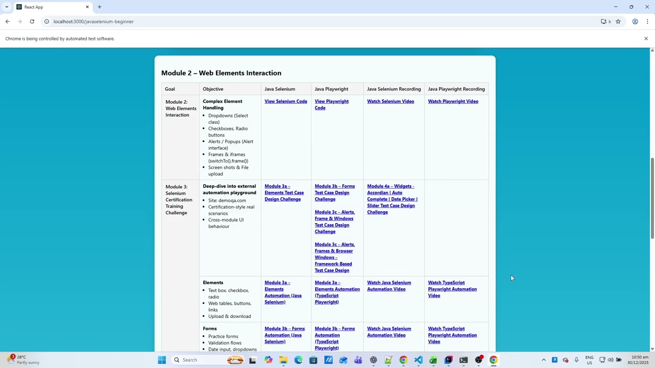 Java Selenium Framework – Module 04d (Widgets: Slider Validation)
