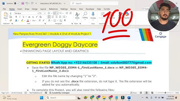 New Perspectives Word 365 | Module 4: End of Module Project 1 #EvergreenDoggyDaycare