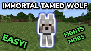 HOW TO GET INVINCIBLE DOGS IN SURVIVAL in Minecraft Bedrock (MCPE/Xbox/PS4/Nintendo Switch/PC) screenshot 1