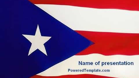 Flag of Puerto Rico PowerPoint Template by PoweredTemplate.com