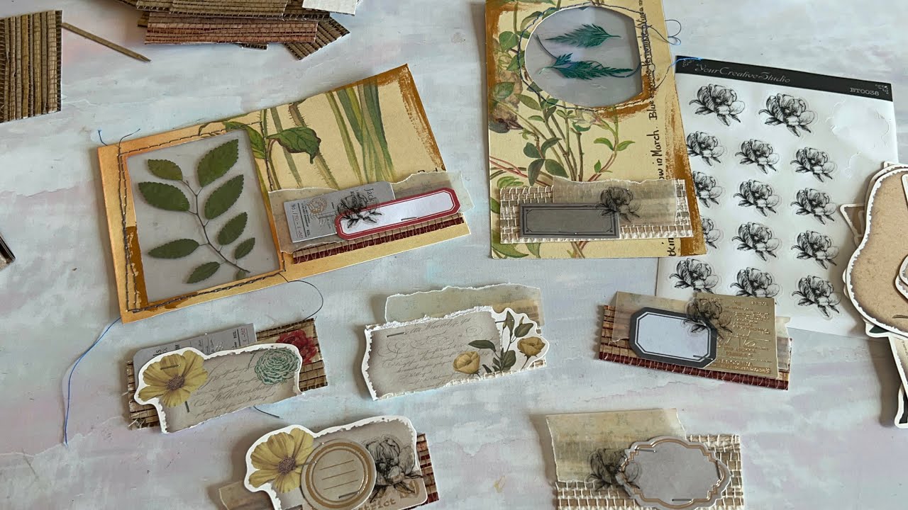 Easiest ever layered label embellishments// junk journal ideas YouTube