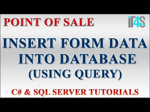 Point of Sale with C# and SQL Tutorial - How to save form data into into sql