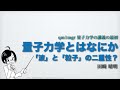 量子力学とはなにか：「波」と「粒子」の二重性？ part 1/3