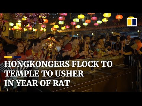 Hongkongers flocked to Wong Tai Sin Temple to usher in Year of the Rat