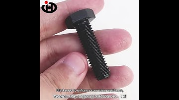 JINGHONG Black Oxide Hex Bolt