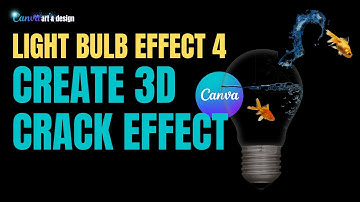 light bulb effect 4 Canva tutorial how to create 3D crack glass  effect photo manipulation