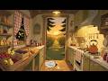 A Vintage 1940s Farmhouse Kitchen — Another Room Where a Cat Rests in the Warm Glow of Evening