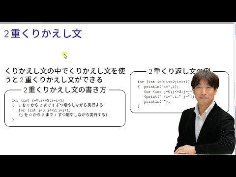 【Processing】第４回　くり返し文　その２　二重くり返し文