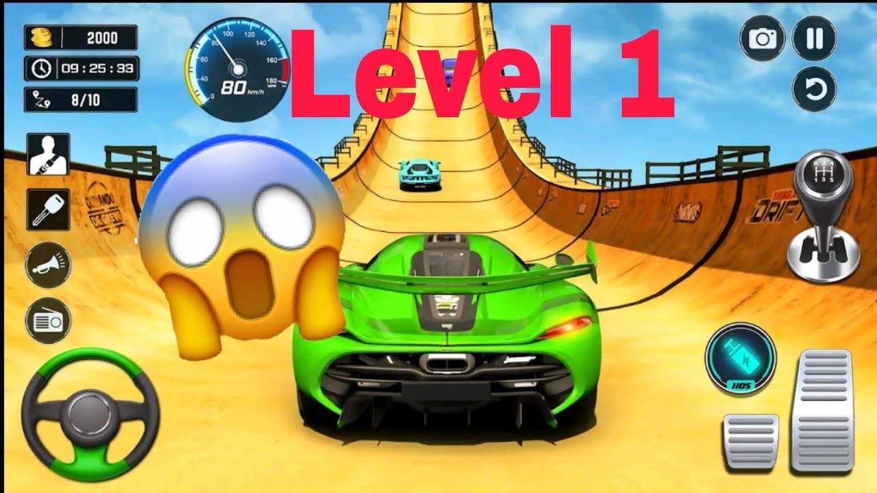 ramp car racing game level 1 / ramp car racing game/ car racing game ...