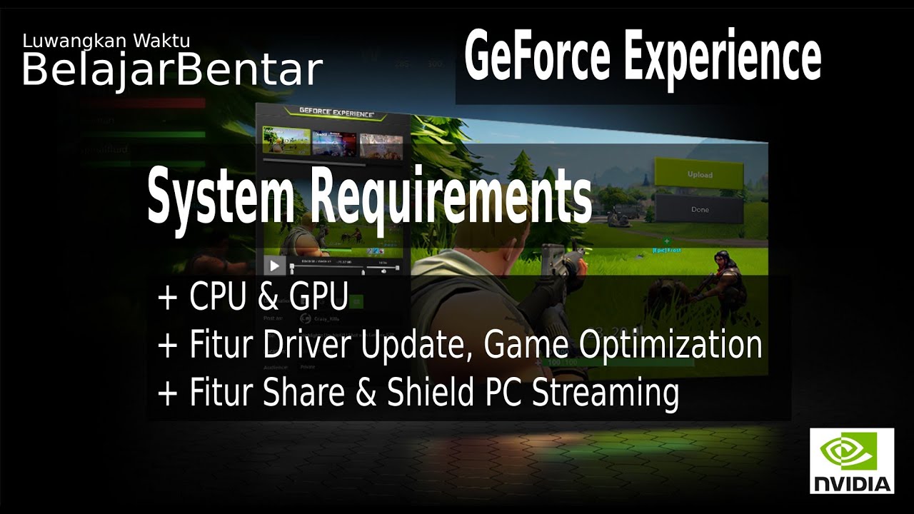 System Requirements NVIDIA GeForce Experience Desktop (PC) and Laptop (Notebook). Russian