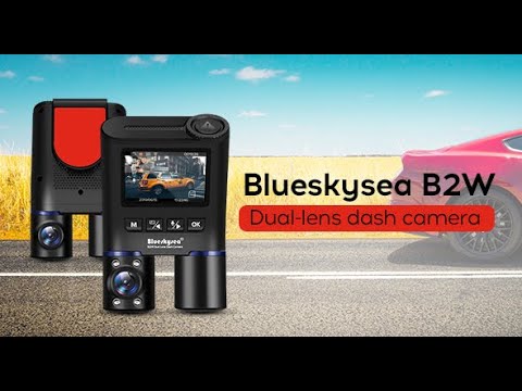 Blueskysea Original B2W Dual Lens DVR Car Dash Cam HD 1080P WiFi Camera  With GPS Hardwire Kit Support 24 Hours Parking Monitor
