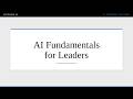 Course Trailer | AI Fundamentals for Leaders