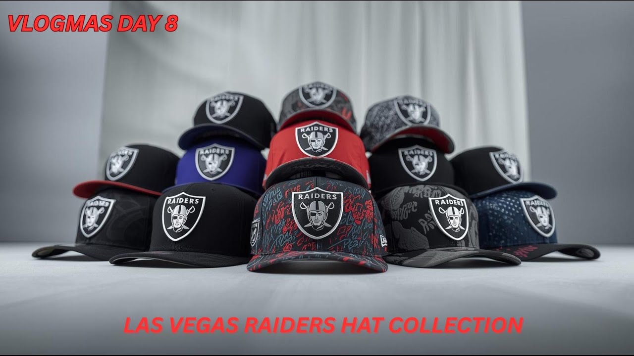 VLOGMAS DAY 8... LAS VEGAS RAIDERS HAT COLLECTION