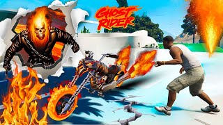 Shin Chan Franklin Stealing Ghost Rider Bike in GTA 5 in Telugu