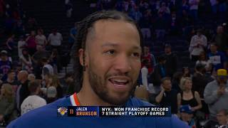 Jalen Brunson reacts to the Knicks sweeping the 76ers to advance to the ECF 💪 | NBA on ESPN Wealth