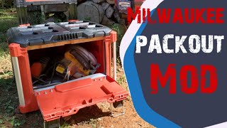 Milwaukee Packout Mod to rolling tool box 48-22-8426 modification front opening hack