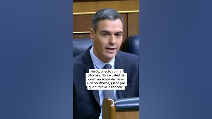 Feijóo, directo contra Sánchez: "Es de usted de quien no acaba de fiarse el señor Ábalos"