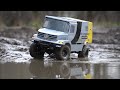 Самодельный mercedes unimog 4x4 в грязи.  Обзор.  RC Trucks Mud Off Road Adventure. Грузовик 4х4