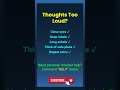 Thoughts Too Loud? DAILY MIND THERAPY | Quick Mind Tips for a Better Day