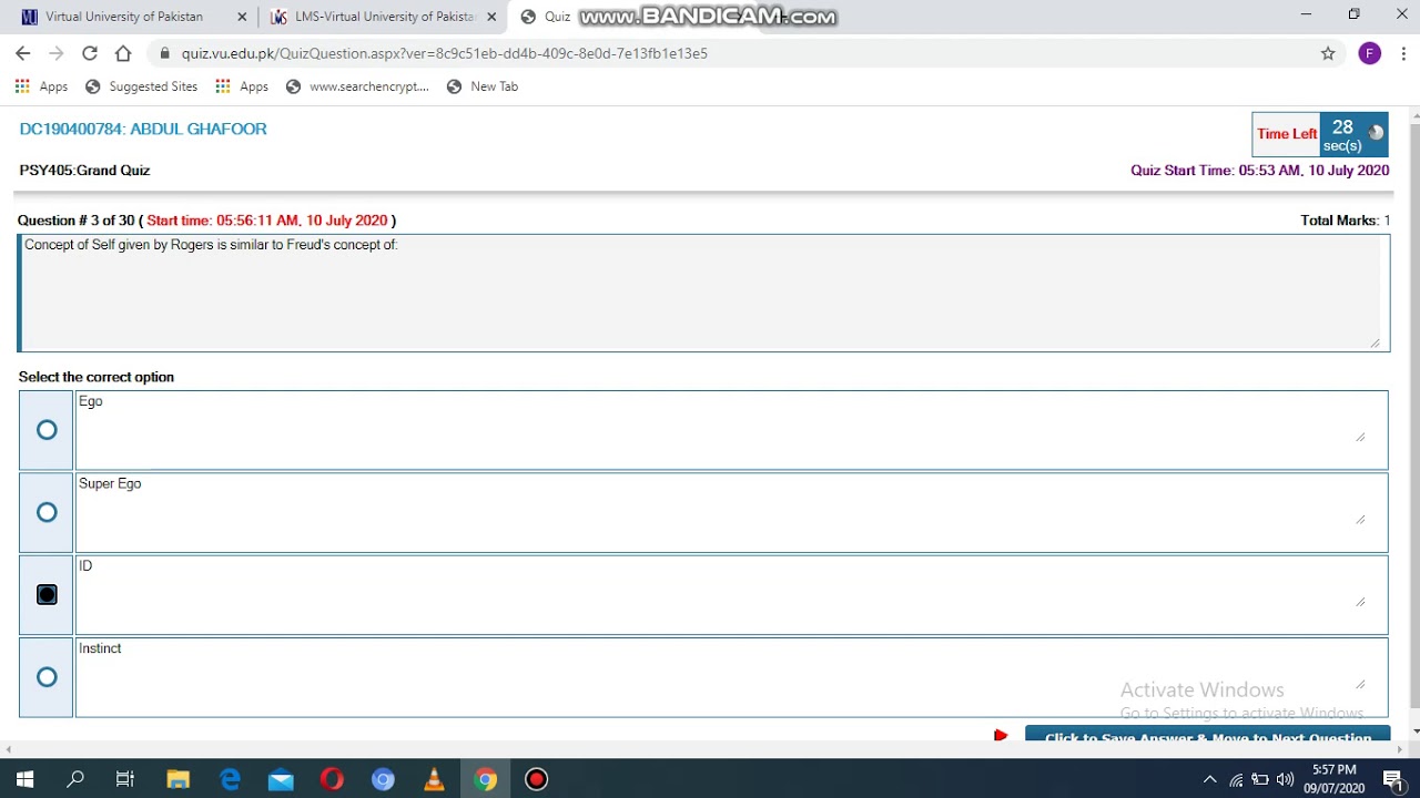 psy405 grand quiz 2020 part 1