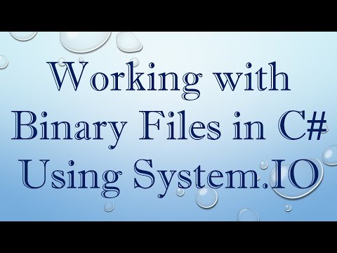 Working with Binary Files in C# Using System.IO