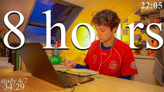LIVE | 8-HOUR study with me in Paris 📚⛈️ rain sounds & pomodoro timer 60 & 10