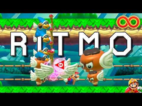 Keep the PIXEL RHYTHM going without STOPPING 💀 - Infinite Expert Mode | Super Mario Maker 2