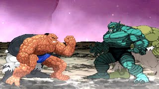The Thing & Hulk vs The Abomination & Maestro - 2v2 Versus Mode - MUGEN