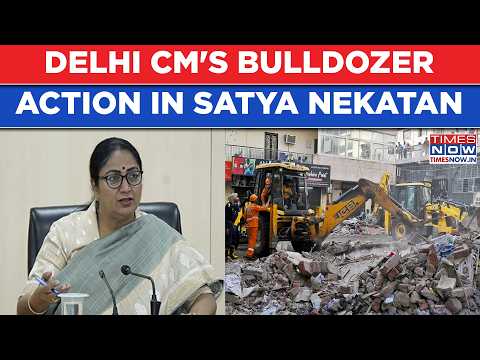 Delhi PG Collapse: CM Rekha Gupta's Bulldozer Action In Satya Niketan | Building To Be Razed In...