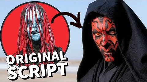 The Original Script for Star Wars The Phantom Menace was much Better?